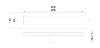 Душевой лоток Boheme Premium Linear 982-80-G 80см золото